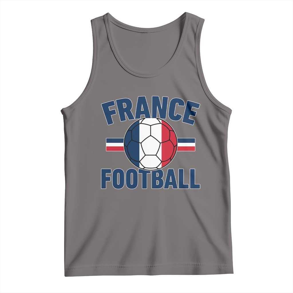 French Flag France Soccer Football Fan Tank Top TS14 Deep Heather Print Your Wear