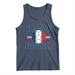 French Flag France Soccer Football Fan Tank Top TS14 Navy Print Your Wear