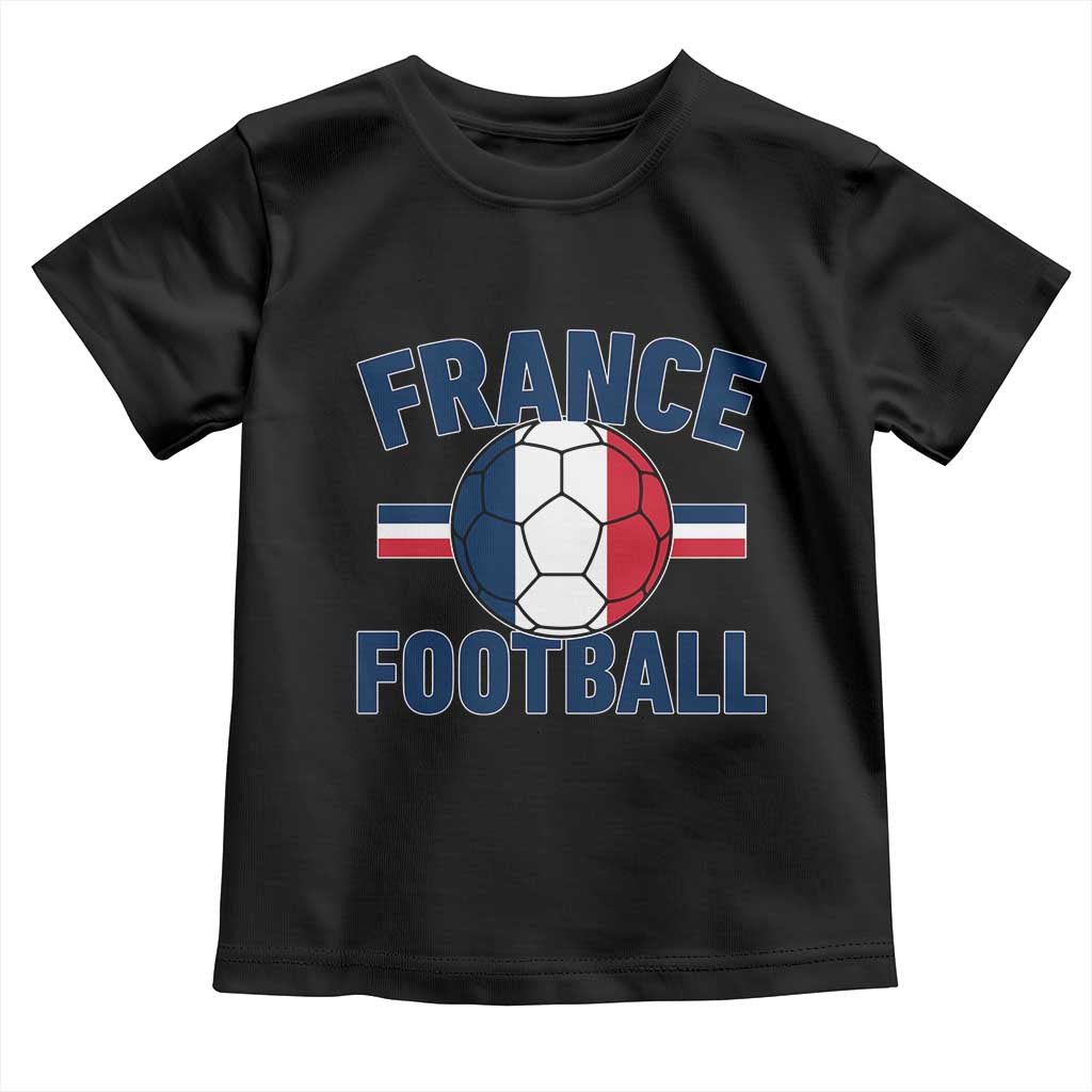 French Flag France Soccer Football Fan Toddler T Shirt TS14 Black Print Your Wear