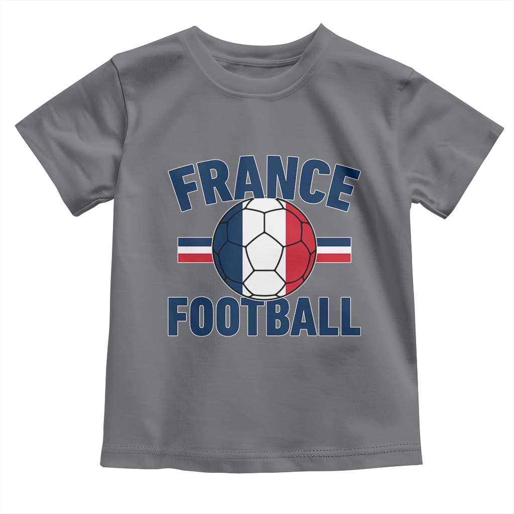 French Flag France Soccer Football Fan Toddler T Shirt TS14 Charcoal Print Your Wear