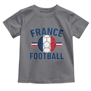 French Flag France Soccer Football Fan Toddler T Shirt TS14 Charcoal Print Your Wear