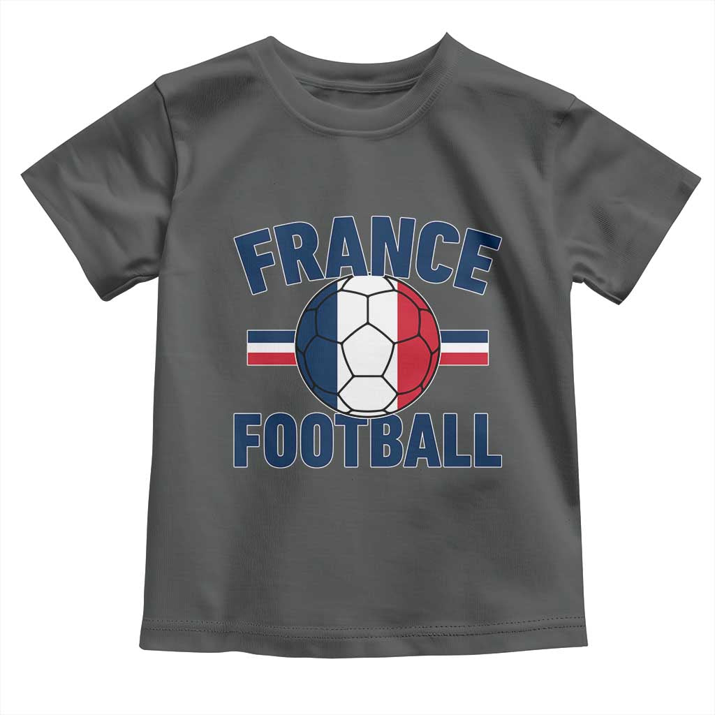 French Flag France Soccer Football Fan Toddler T Shirt TS14 Dark Heather Print Your Wear