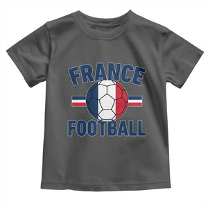 French Flag France Soccer Football Fan Toddler T Shirt TS14 Dark Heather Print Your Wear
