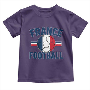 French Flag France Soccer Football Fan Toddler T Shirt TS14 Purple Print Your Wear
