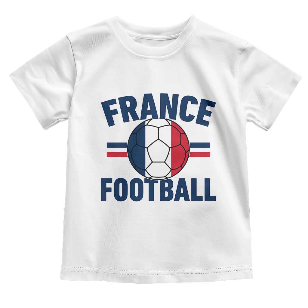 French Flag France Soccer Football Fan Toddler T Shirt TS14 White Print Your Wear
