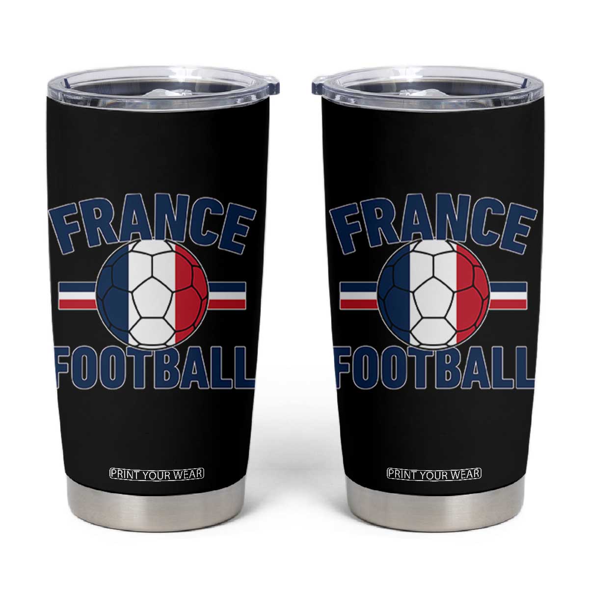 French Flag France Soccer Football Fan Tumbler Cup TS14 Black Print Your Wear