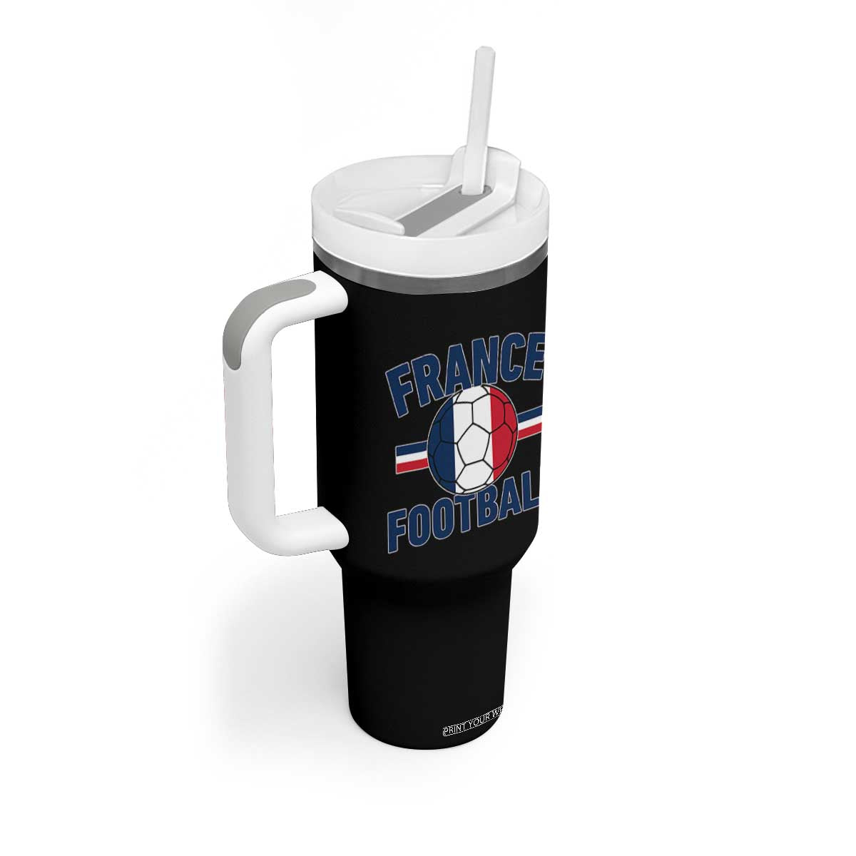 French Flag France Soccer Football Fan Tumbler With Handle TS14 Print Your Wear