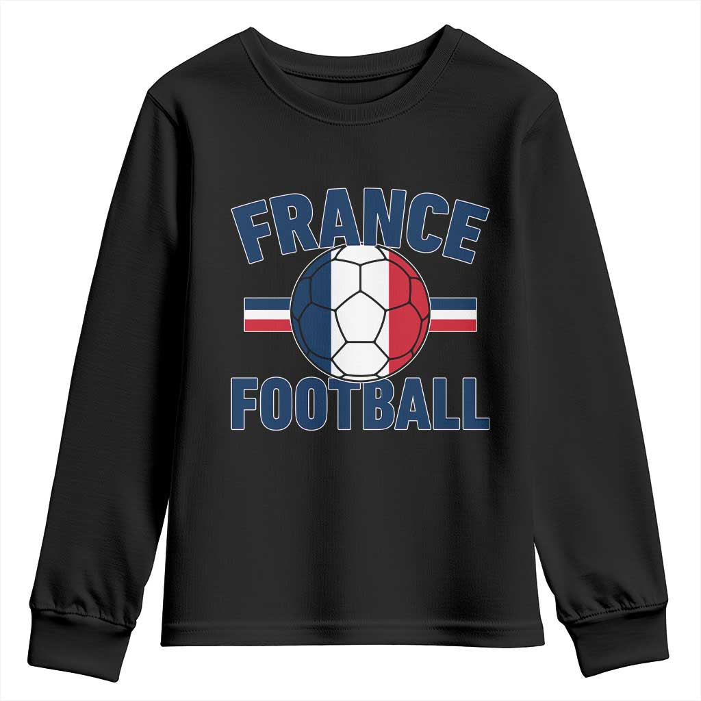 French Flag France Soccer Football Fan Youth Sweatshirt TS14 Black Print Your Wear