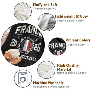 France Soccer Fan French Flag Patriotic Sports Throw Blanket TS14 Print Your Wear