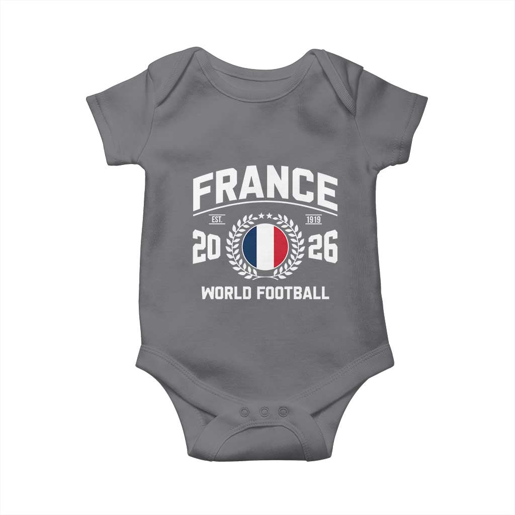 France Soccer Fan French Flag Patriotic Sports Baby Onesie TS14 Charcoal Print Your Wear
