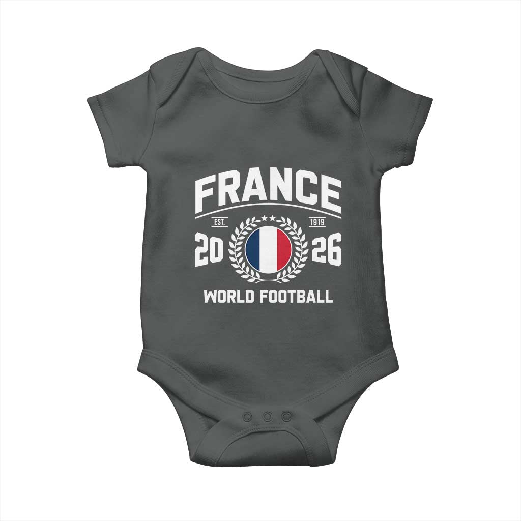 France Soccer Fan French Flag Patriotic Sports Baby Onesie TS14 Dark Heather Print Your Wear