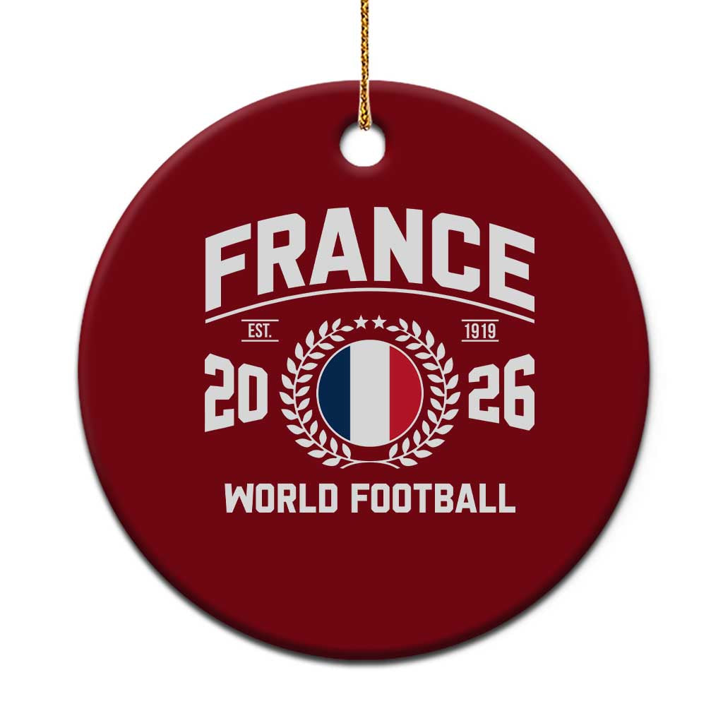 France Soccer Fan French Flag Patriotic Sports Ceramic Ornament TS14 1pc Red Print Your Wear