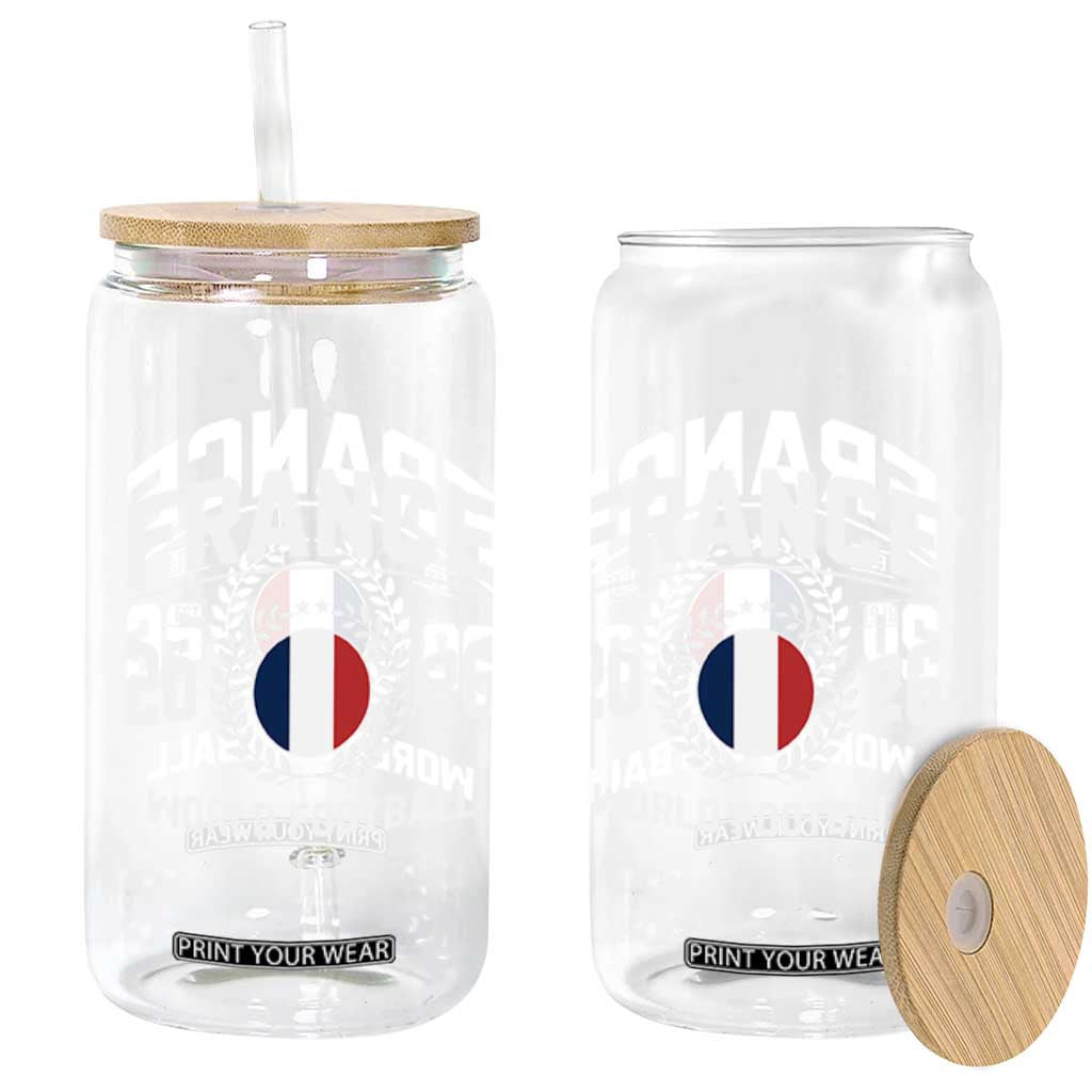 France Soccer Fan French Flag Patriotic Sports Glass Can TS14 Print Your Wear