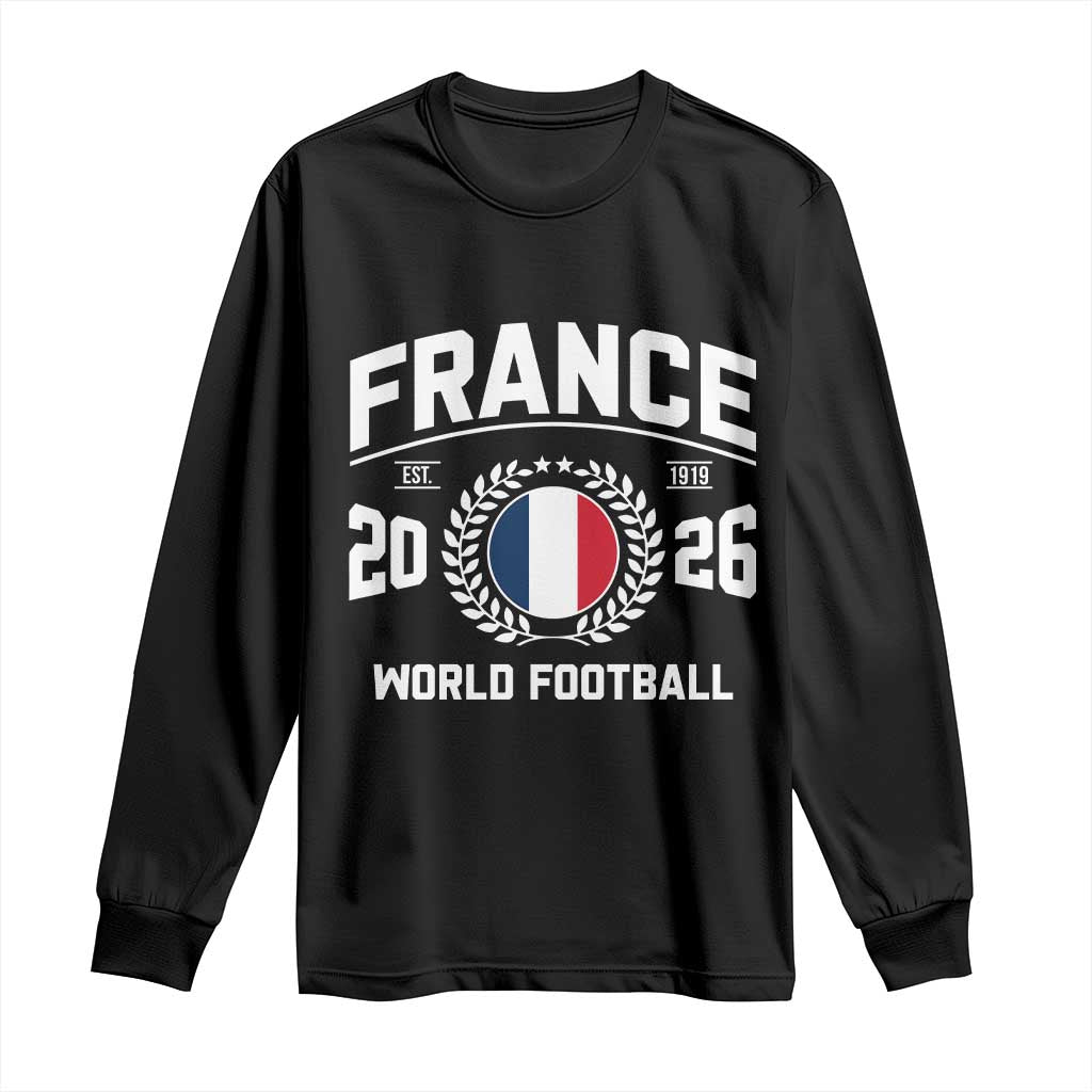 France Soccer Fan French Flag Patriotic Sports Long Sleeve Shirt TS14 Black Print Your Wear