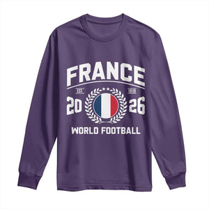 France Soccer Fan French Flag Patriotic Sports Long Sleeve Shirt TS14 Purple Print Your Wear