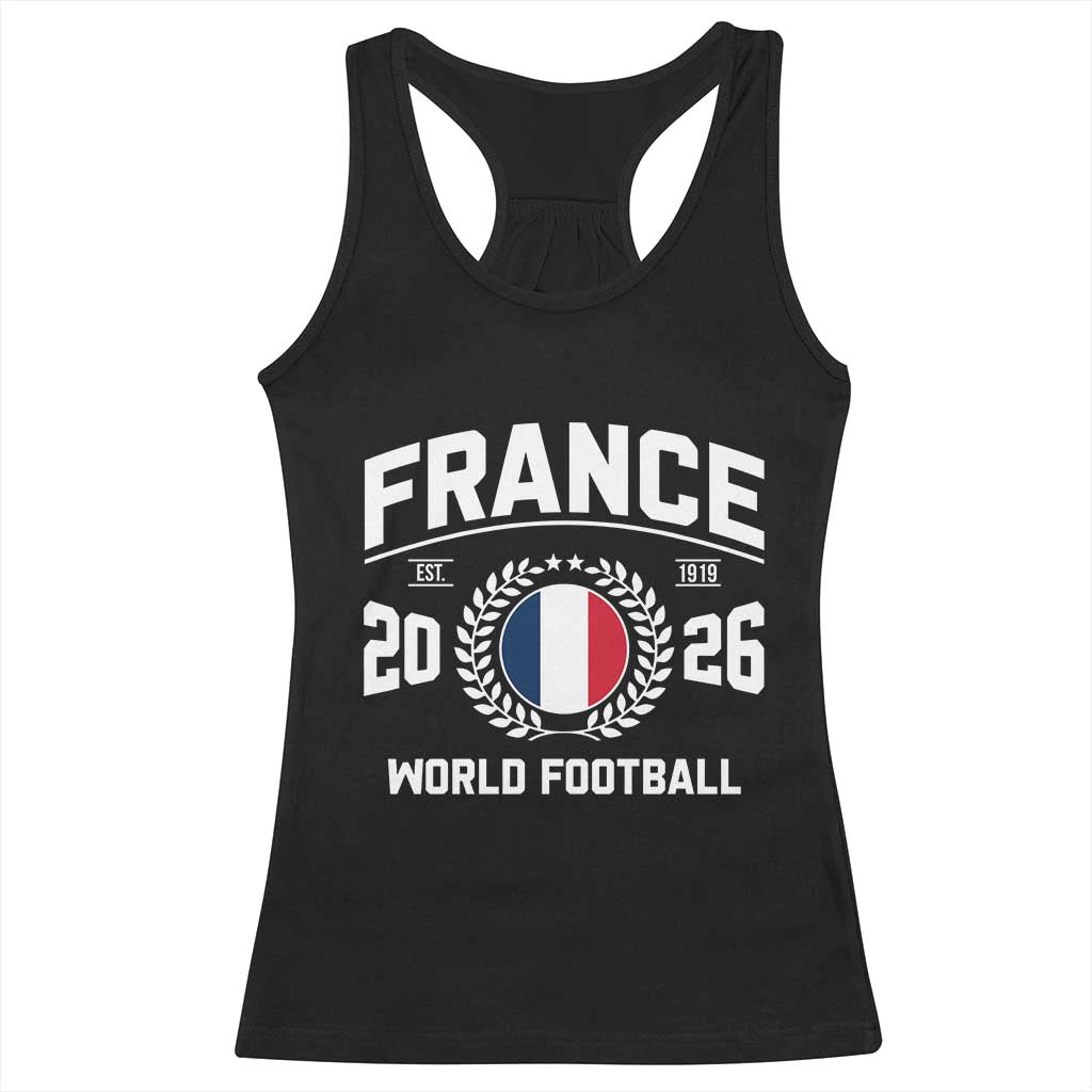 France Soccer Fan French Flag Patriotic Sports Racerback Tank Top TS14 Black Print Your Wear