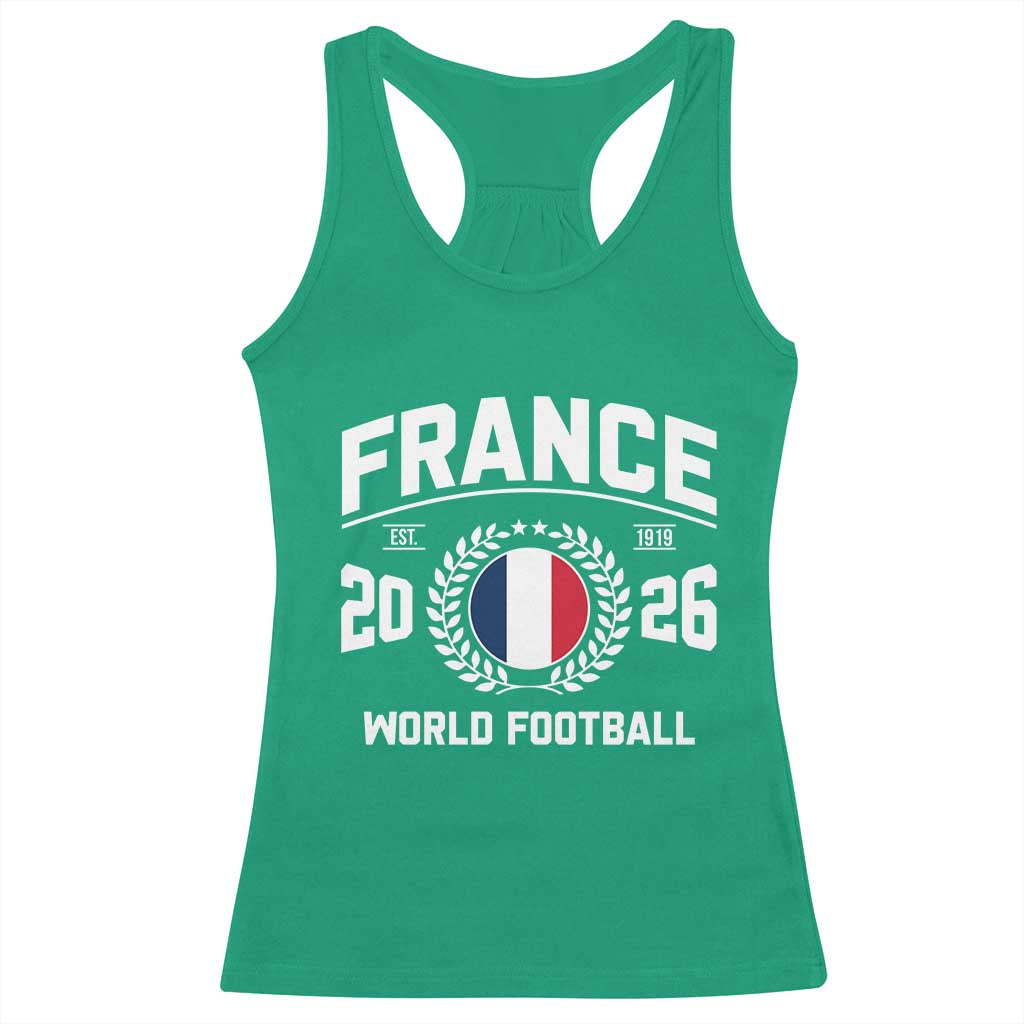 France Soccer Fan French Flag Patriotic Sports Racerback Tank Top TS14 Irish Green Print Your Wear