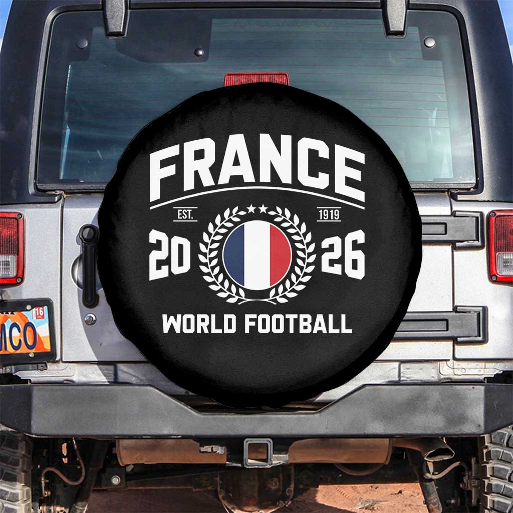 France Soccer Fan French Flag Patriotic Sports Spare Tire Cover TS14 No hole Black Print Your Wear