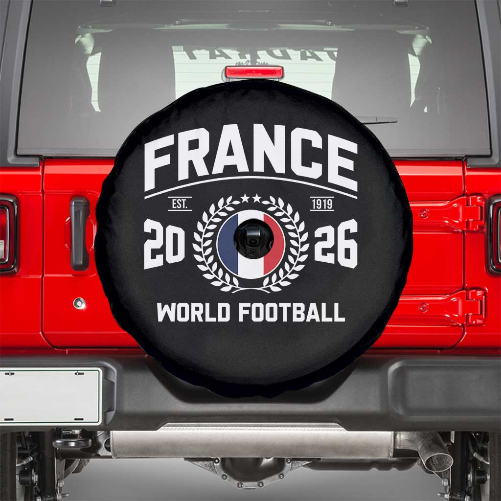 France Soccer Fan French Flag Patriotic Sports Spare Tire Cover TS14 Black Print Your Wear