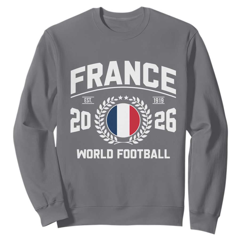 France Soccer Fan French Flag Patriotic Sports Sweatshirt TS14 Charcoal Print Your Wear