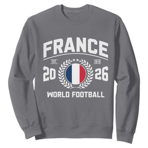 France Soccer Fan French Flag Patriotic Sports Sweatshirt TS14 Charcoal Print Your Wear