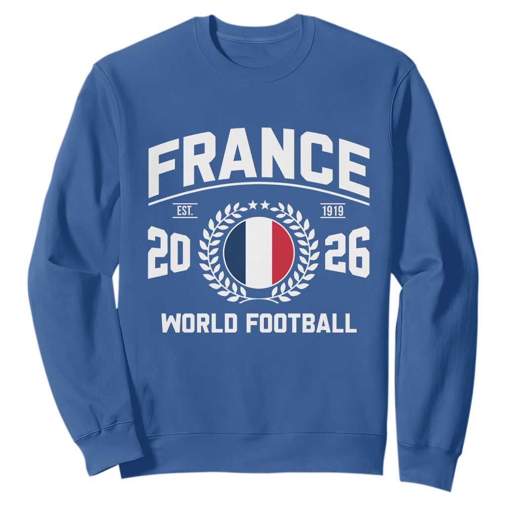 France Soccer Fan French Flag Patriotic Sports Sweatshirt TS14 Royal Blue Print Your Wear