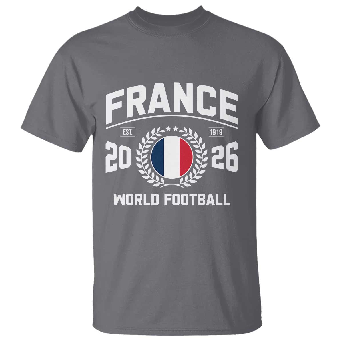 France Soccer Fan French Flag Patriotic Sports T Shirt TS14 Charcoal Print Your Wear