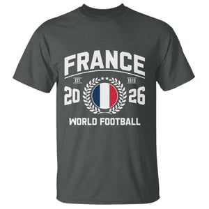 France Soccer Fan French Flag Patriotic Sports T Shirt TS14 Dark Heather Print Your Wear