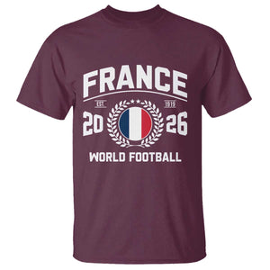 France Soccer Fan French Flag Patriotic Sports T Shirt TS14 Maroon Print Your Wear