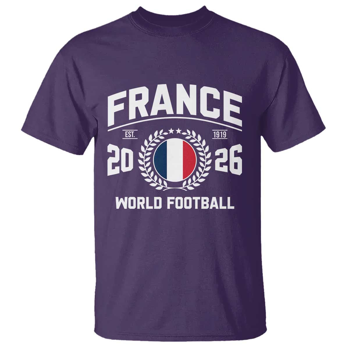 France Soccer Fan French Flag Patriotic Sports T Shirt TS14 Purple Print Your Wear