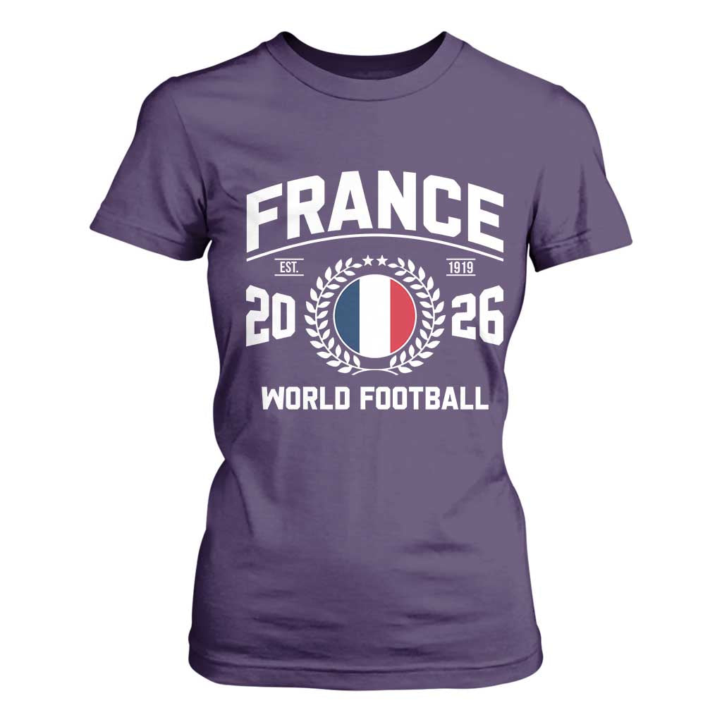France Soccer Fan French Flag Patriotic Sports T Shirt For Women TS14 Purple Print Your Wear