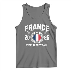 France Soccer Fan French Flag Patriotic Sports Tank Top TS14 Black Heather Print Your Wear