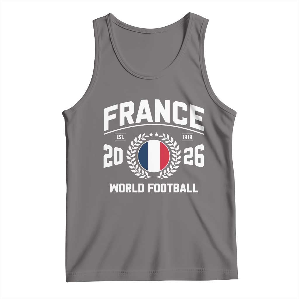 France Soccer Fan French Flag Patriotic Sports Tank Top TS14 Deep Heather Print Your Wear
