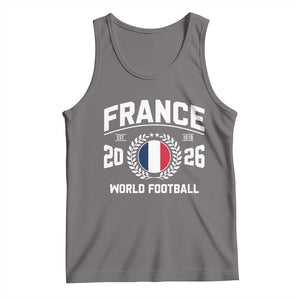 France Soccer Fan French Flag Patriotic Sports Tank Top TS14 Deep Heather Print Your Wear