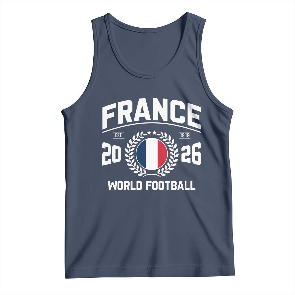 France Soccer Fan French Flag Patriotic Sports Tank Top TS14 Navy Print Your Wear