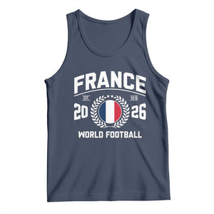 France Soccer Fan French Flag Patriotic Sports Tank Top TS14 Navy Print Your Wear