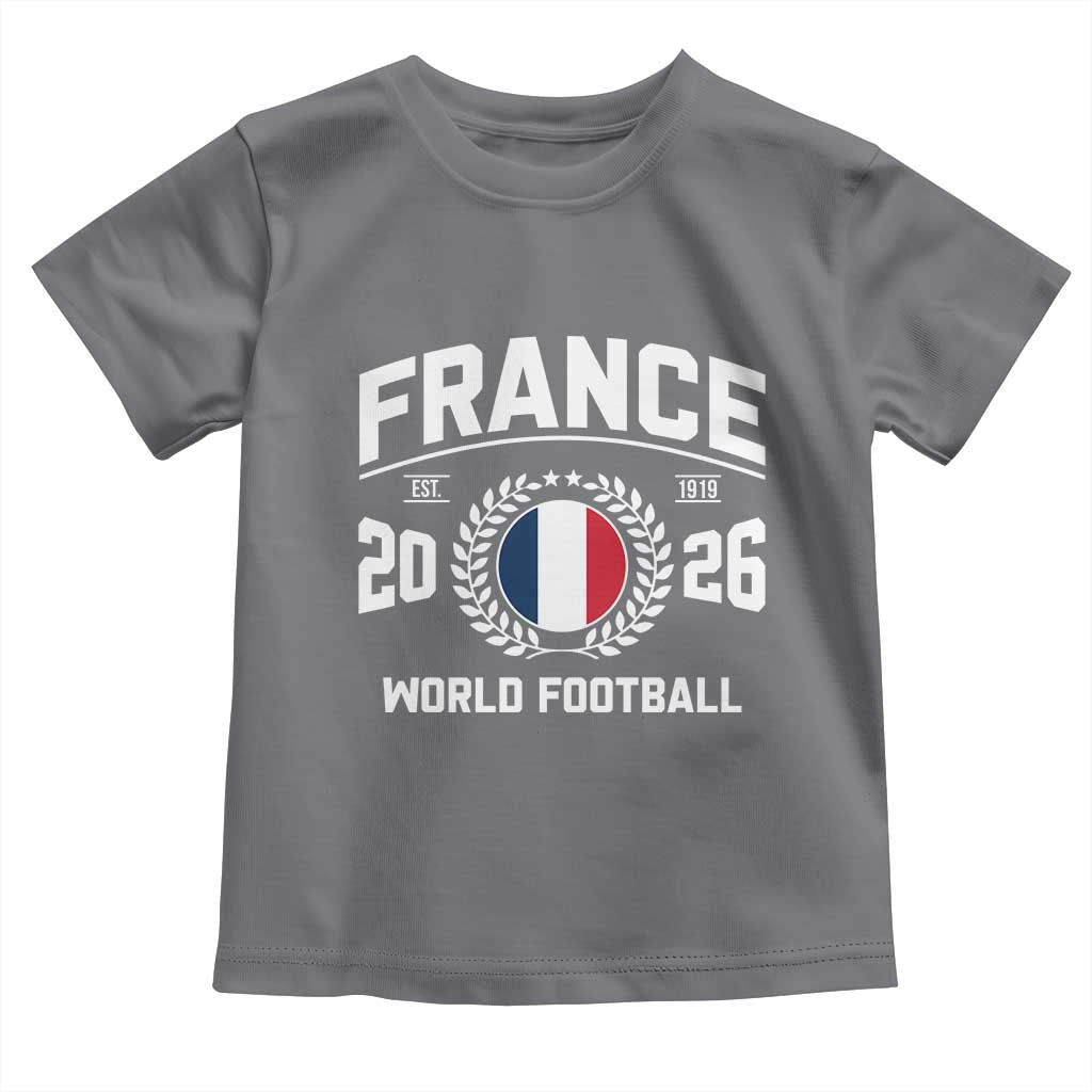 France Soccer Fan French Flag Patriotic Sports Toddler T Shirt TS14 Charcoal Print Your Wear