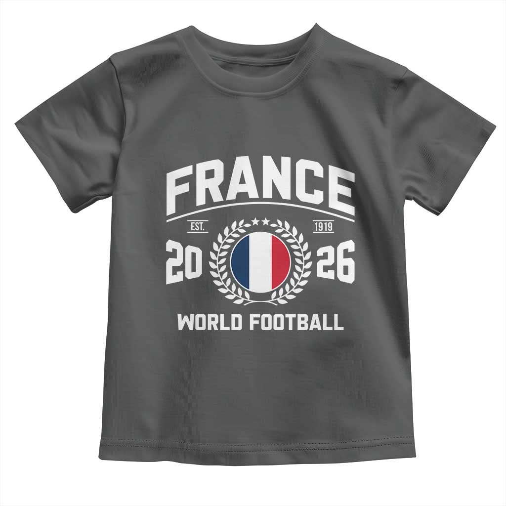 France Soccer Fan French Flag Patriotic Sports Toddler T Shirt TS14 Dark Heather Print Your Wear