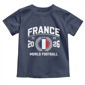 France Soccer Fan French Flag Patriotic Sports Toddler T Shirt TS14 Navy Print Your Wear