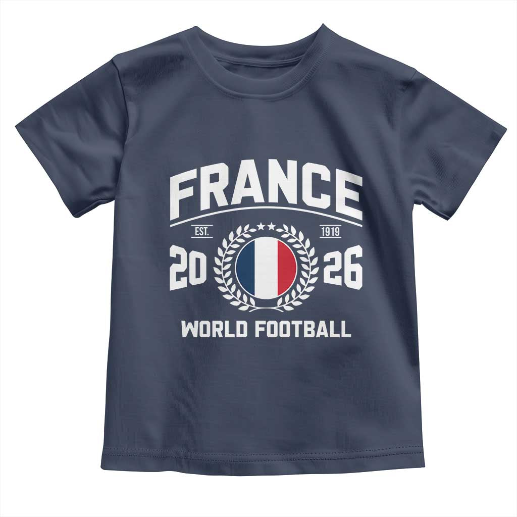 France Soccer Fan French Flag Patriotic Sports Toddler T Shirt TS14 Navy Print Your Wear