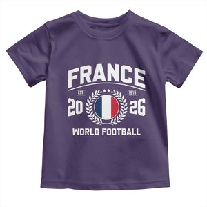 France Soccer Fan French Flag Patriotic Sports Toddler T Shirt TS14 Purple Print Your Wear
