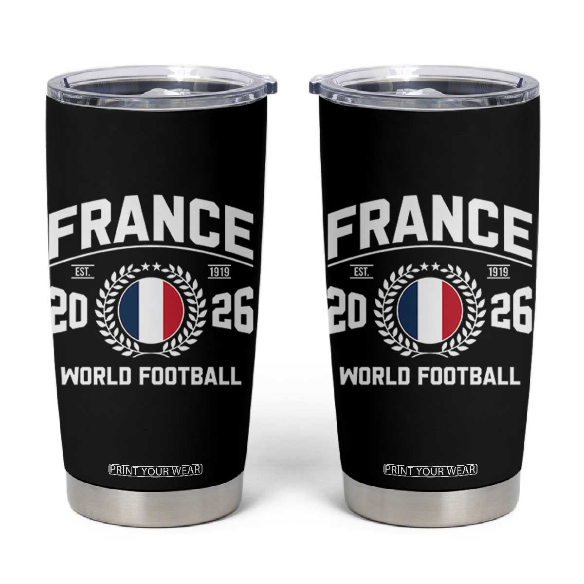 France Soccer Fan French Flag Patriotic Sports Tumbler Cup TS14 Black Print Your Wear