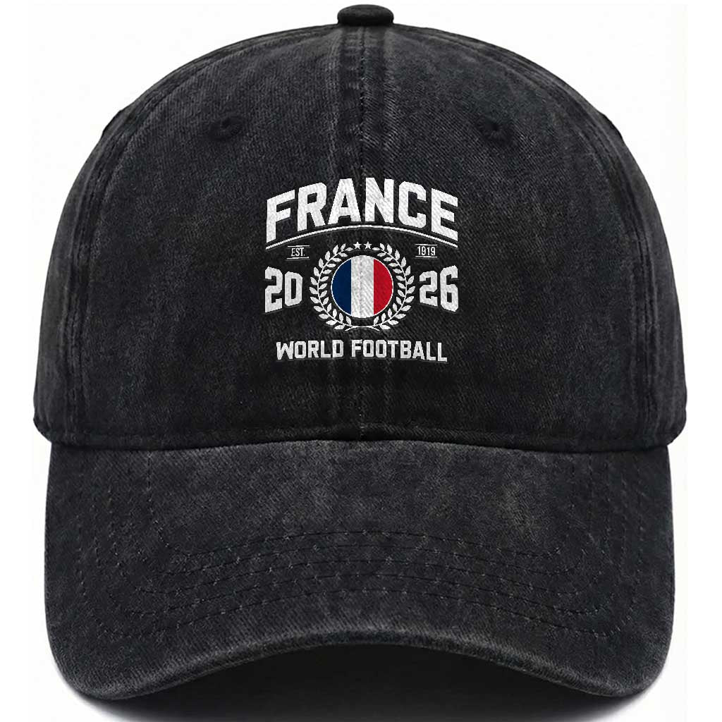 France Soccer Fan French Flag Patriotic Sports Washed Cotton Baseball Cap TS14 Print Your Wear