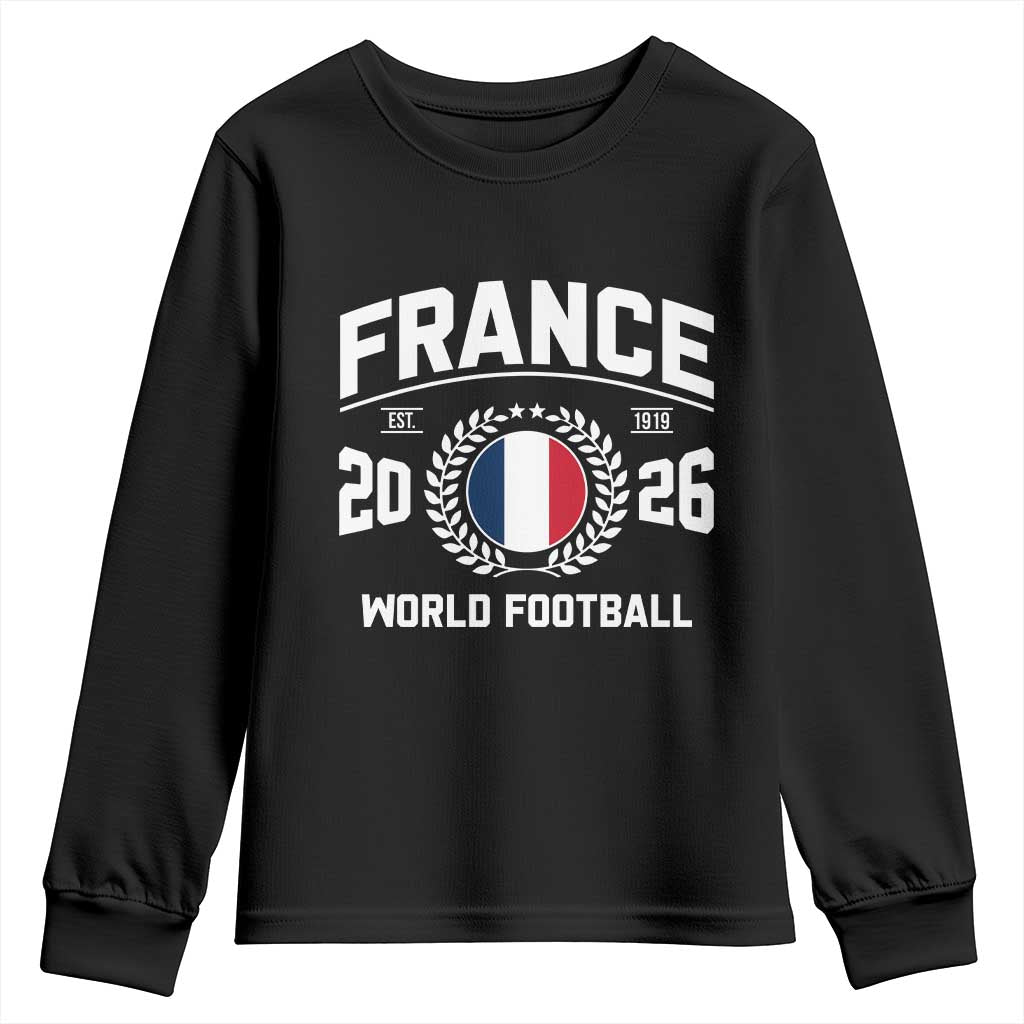 France Soccer Fan French Flag Patriotic Sports Youth Sweatshirt TS14 Black Print Your Wear