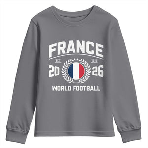 France Soccer Fan French Flag Patriotic Sports Youth Sweatshirt TS14 Charcoal Print Your Wear
