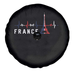 France Paris Heartbeat French Flag Eiffel Tower Souvenir Gift Spare Tire Cover TS14 Print Your Wear