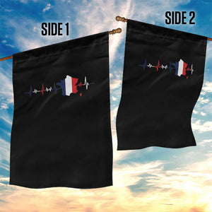 France Heartbeat EKG French Flag Map Garden Flag TS14 Print Your Wear