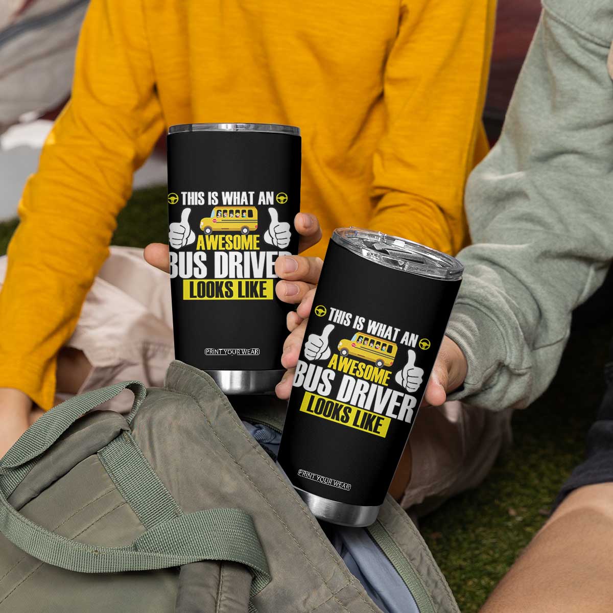 Funny School Bus Driver Tumbler Cup This Is What An Awesome Bus Driver Looks Like TS14 Print Your Wear