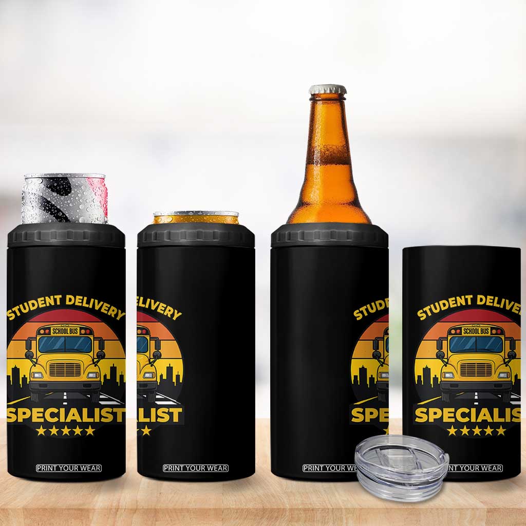 School Bus Driver 4 in 1 Can Cooler Tumbler Student Delivery Specialist TS14 Print Your Wear