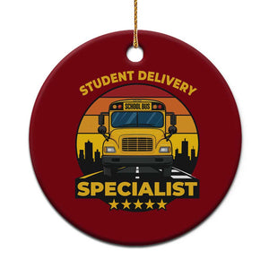 School Bus Driver Ceramic Ornament Student Delivery Specialist TS14 1pc Red Print Your Wear